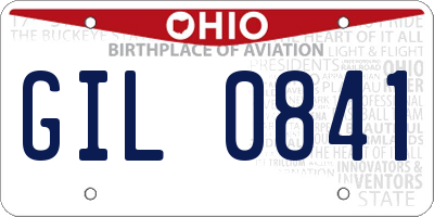 OH license plate GIL0841