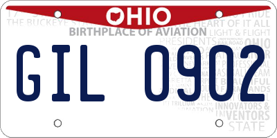 OH license plate GIL0902