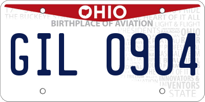 OH license plate GIL0904