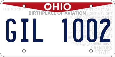 OH license plate GIL1002