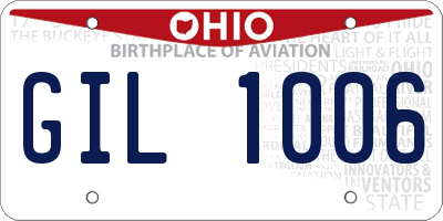 OH license plate GIL1006