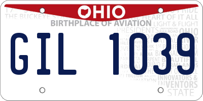 OH license plate GIL1039