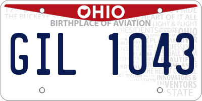 OH license plate GIL1043
