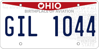OH license plate GIL1044