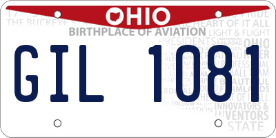 OH license plate GIL1081