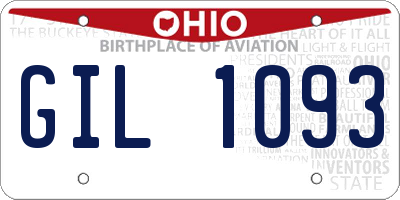 OH license plate GIL1093