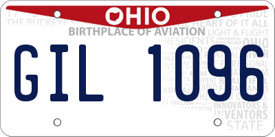 OH license plate GIL1096