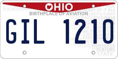 OH license plate GIL1210