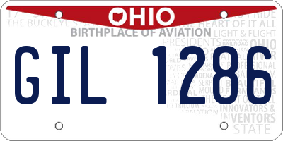 OH license plate GIL1286