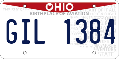OH license plate GIL1384