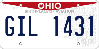 OH license plate GIL1431