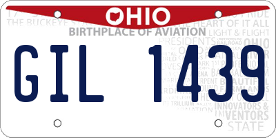 OH license plate GIL1439
