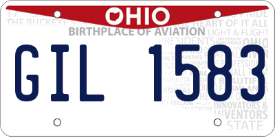 OH license plate GIL1583