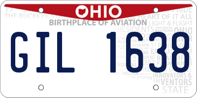 OH license plate GIL1638