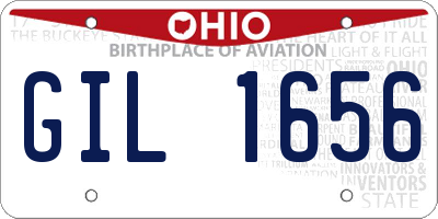 OH license plate GIL1656