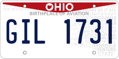 OH license plate GIL1731