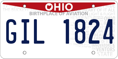 OH license plate GIL1824