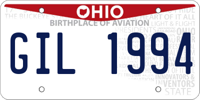 OH license plate GIL1994