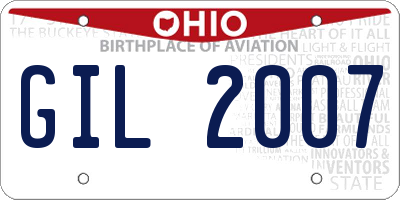 OH license plate GIL2007