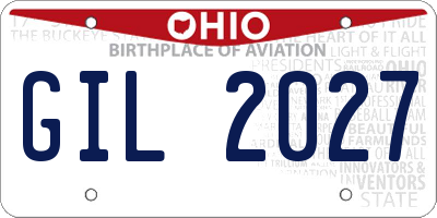 OH license plate GIL2027
