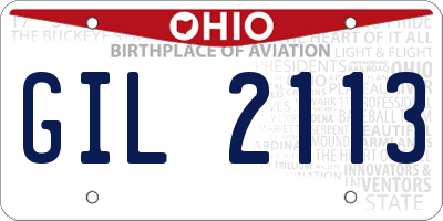 OH license plate GIL2113