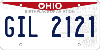 OH license plate GIL2121
