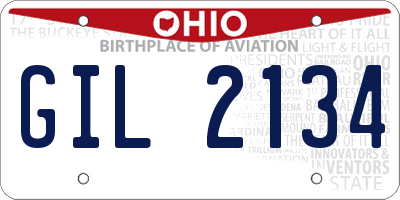 OH license plate GIL2134