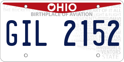 OH license plate GIL2152