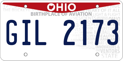 OH license plate GIL2173
