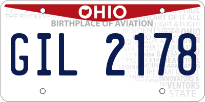OH license plate GIL2178
