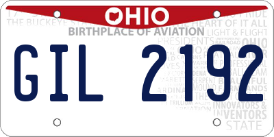 OH license plate GIL2192