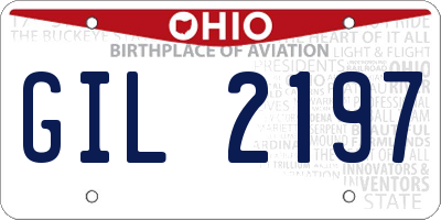 OH license plate GIL2197