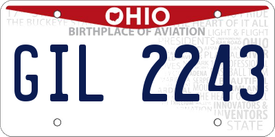 OH license plate GIL2243