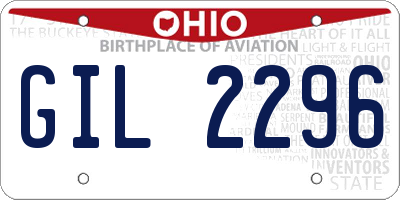 OH license plate GIL2296