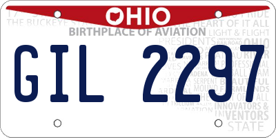 OH license plate GIL2297