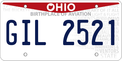 OH license plate GIL2521