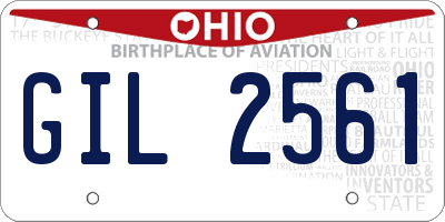 OH license plate GIL2561