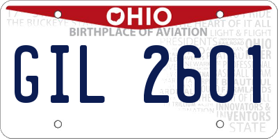 OH license plate GIL2601