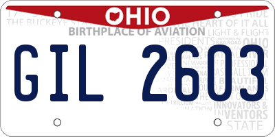 OH license plate GIL2603
