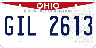 OH license plate GIL2613