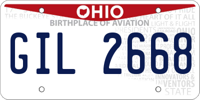 OH license plate GIL2668