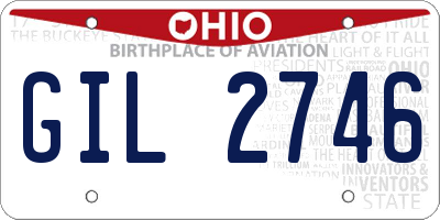 OH license plate GIL2746