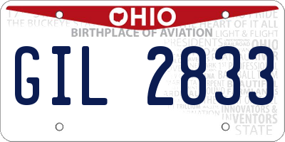 OH license plate GIL2833