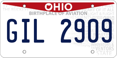 OH license plate GIL2909