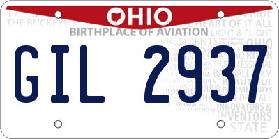 OH license plate GIL2937
