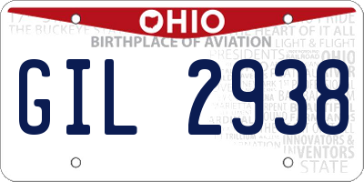 OH license plate GIL2938