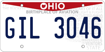 OH license plate GIL3046