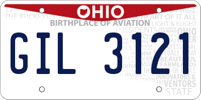 OH license plate GIL3121