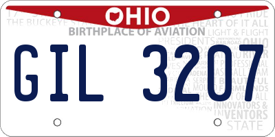 OH license plate GIL3207