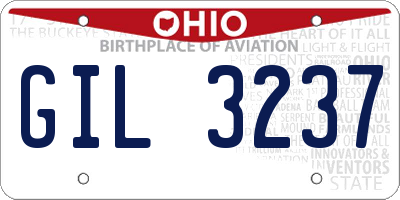 OH license plate GIL3237